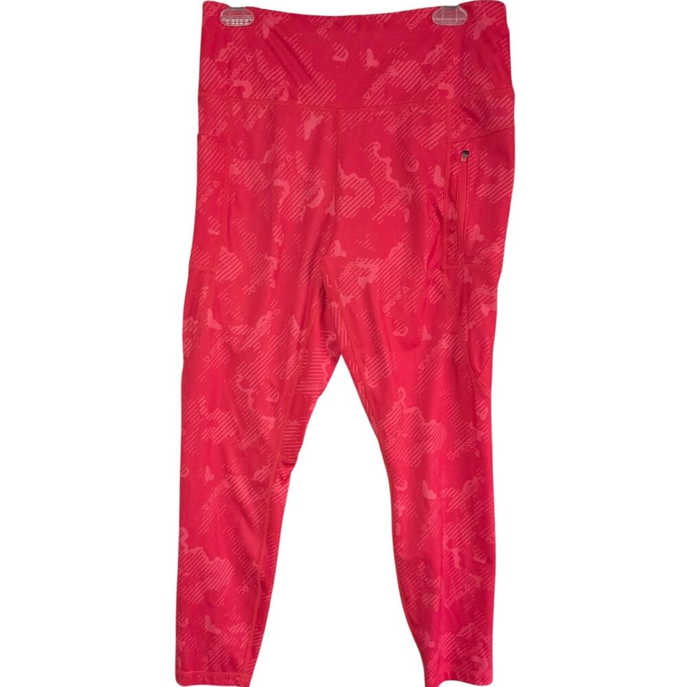 Reebok Print Leggings with Pockets Size Large